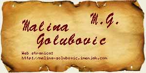 Malina Golubović vizit kartica